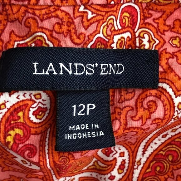 LANDS' END Paisley Shirt - Picture 2 of 12